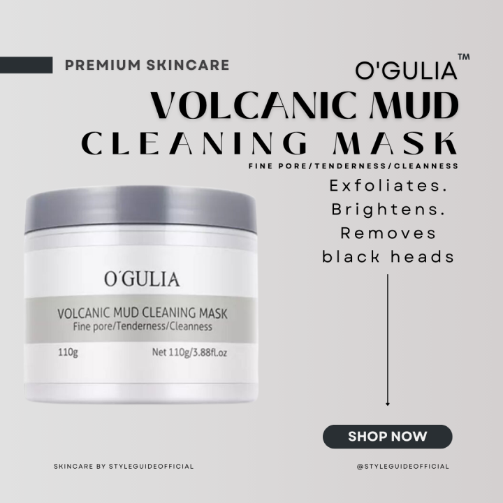 VOLCANIC MUD MASK facial mask face mask Deep Cleansing Pores Exfoliator
