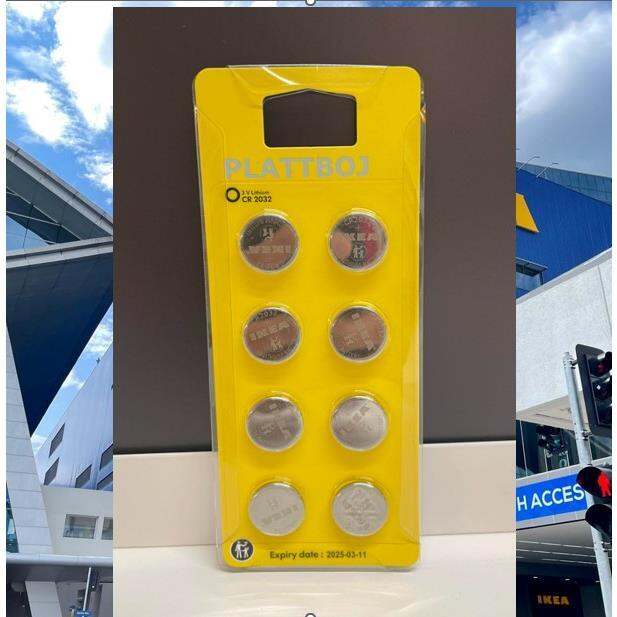 IKEA Authentic PLATTBOJ Lithium battery CR2032 3V - 8PCS (Original ...
