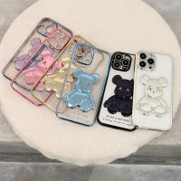 “Violent bear” Cute Transparent phone case for iphone 13 13pro 13promax 12 12pro 12promax Luxury cartoon bear model Trendy Fashion cool Phone Case for iphone 11 11pro 11promax x xr xsmax 7+ 7plus 8 soft case 3D Pattern NEW COLORS