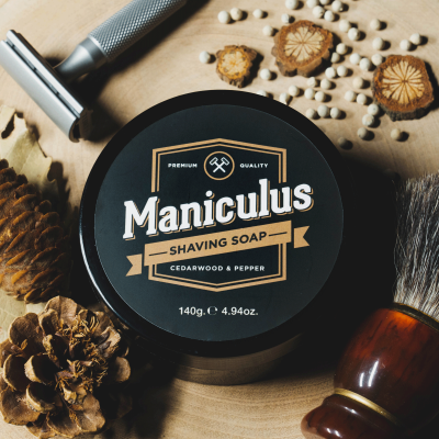 สบู่โกนหนวด Maniculus Shaving Soap Cedarwood &amp; Pepper (2021) ขนาด 140g