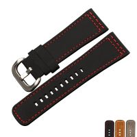 suitable for SEVENFRIDAY Handmade 28MM strap brown gray black retro soft crazy horse leather V1 3 strap