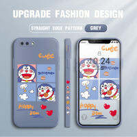 UCUC เคสโทรศัพท์เคสสำหรับ OPPO A3S/A12E/Realme C1เคสโทรศัพท์ใหม่การ์ตูนแมว Doraemon Anime ด้านข้างออกแบบเคสโทรศัพท์ขอบสี่เหลี่ยมรูปแบบ Liquid ปลอกซิลิโคนคลุมทั้งหมดกล้องเคสป้องกันทนแรงกระแทกเคสหญิง