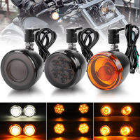 Bullet รถจักรยานยนต์ LED Turn ไฟสัญญาณไฟแสดงสถานะ Amber Moto Blinker R สำหรับ Sportster 883 1200สำหรับ Dyna Softail 12