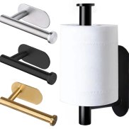 Self Adhesive Toilet Roll Paper Holder Organizer Wall Mount Storage Stand