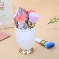 【cw】 Embossed Pattern Makeup Storage Wool Set brush Mirror Tools ！