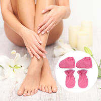 ETEREAUTY ถุงมือแว็กซ์พาราฟิน 4 ชิ้นและ Bootie Hand Care Treatment Spa Foot Cover