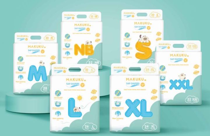 Pampers Popok MAKUKU Diapers Confort Fit Ukuran NB/S/M/L/XL/XXL ...