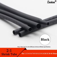 1 Meter Heat Shrink Tube Dia 1 2 3 4 5 6 7 8 9 10 12 14 16 20 25 30 40 50 mm 2:1 Polyolefin Thermal Cable Sleeve Insulated Black Cable Management