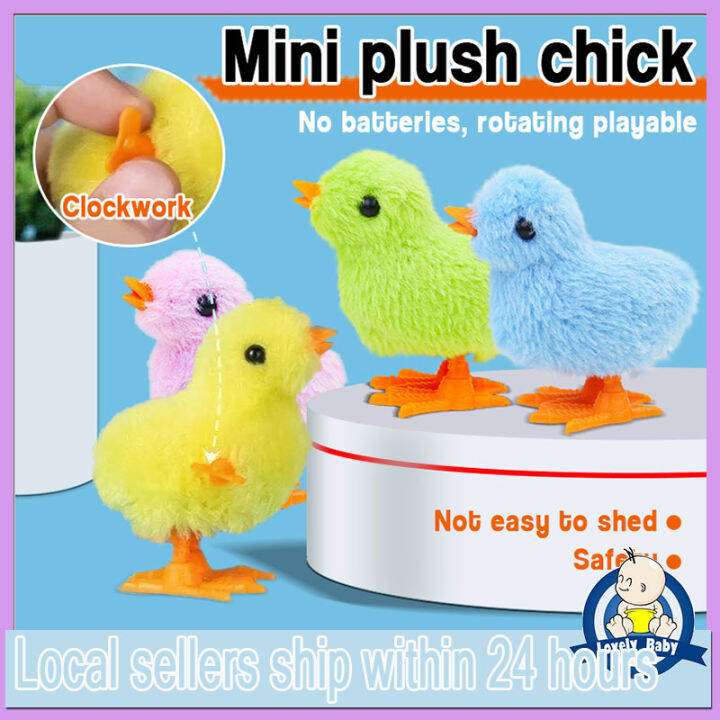 Wind-up Chicken Clockwork Simulation Plush Toy Jumping Chicken for Kids ...