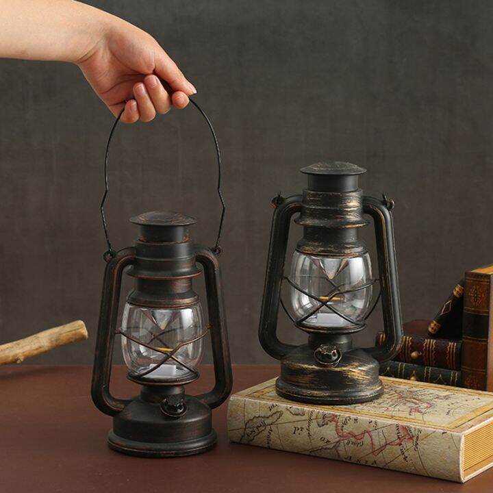 25cm-iron-antique-bronze-oil-lanterns-cover-portable-outdoor-camping-lamp-leak-proof-seal-lights