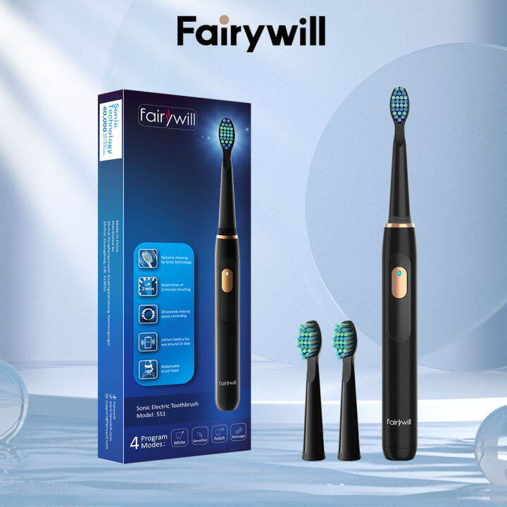 Fairywill Electric Toothbrush Sonic Whitening for Adults Kids 4 Modes
