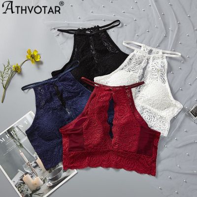 【CC】 ATHVOTAR Halter V-Neck Tube Top Fashion Bralette One-Piece