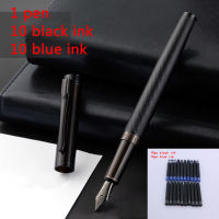 Luxury HERO Black Forest Fountain Pen Extremely Dark Titanium Black Business Office School Supplies Ink Pens