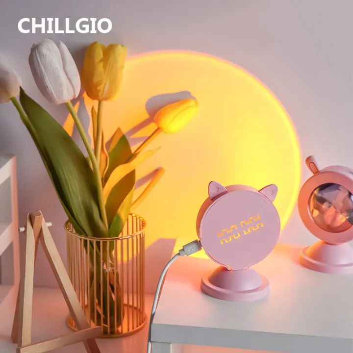 chillgio-สายรุ้งพระอาทิตย์ตกโคมไฟข้างเตียง-kawaii-ตกแต่งห้องรุ่งอรุณขนาดเล็กโปรเจคเตอร์โต๊ะ-led-คืน-usb-บรรยากาศฉายไฟ