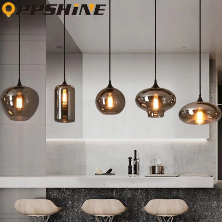 Modern Glass Pendant Light Lamp Restaurant Crystal Hanging Light Nordic ...