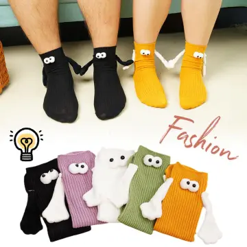 1Pair Hand in hand Sock Cute Funny Socks Women Lovely Summer Lace Mesh  Short Socks High Quality Solid Color Black White Socks - AliExpress