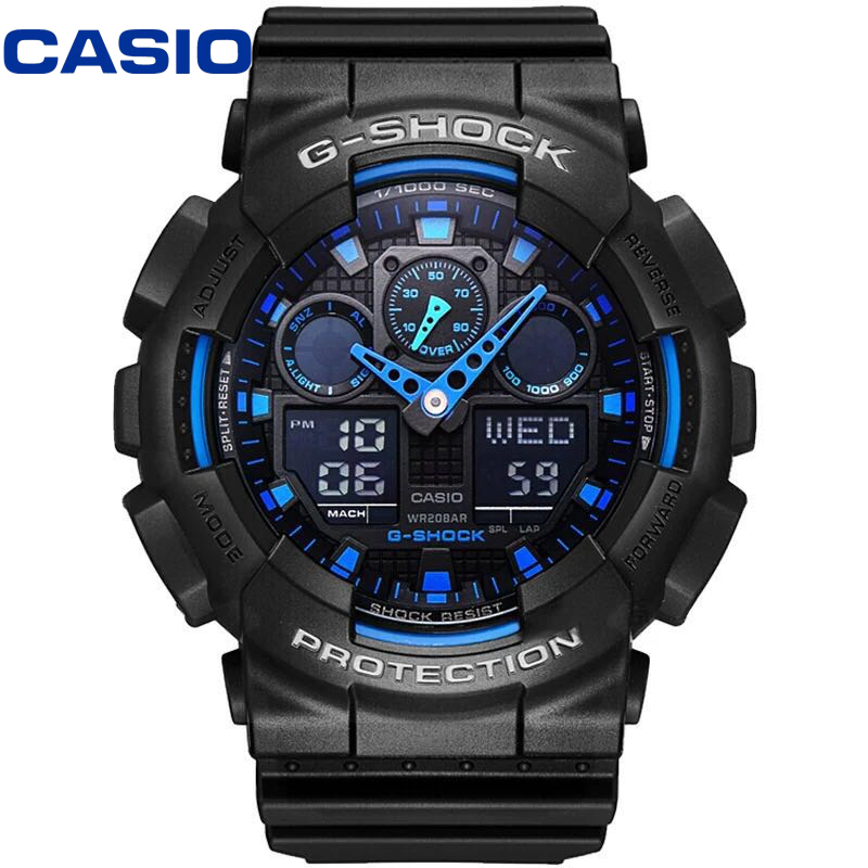 [100% Original Casio G Shock]G-shock Men's Resin Strap Watch Extra Large Series GA100-1A2