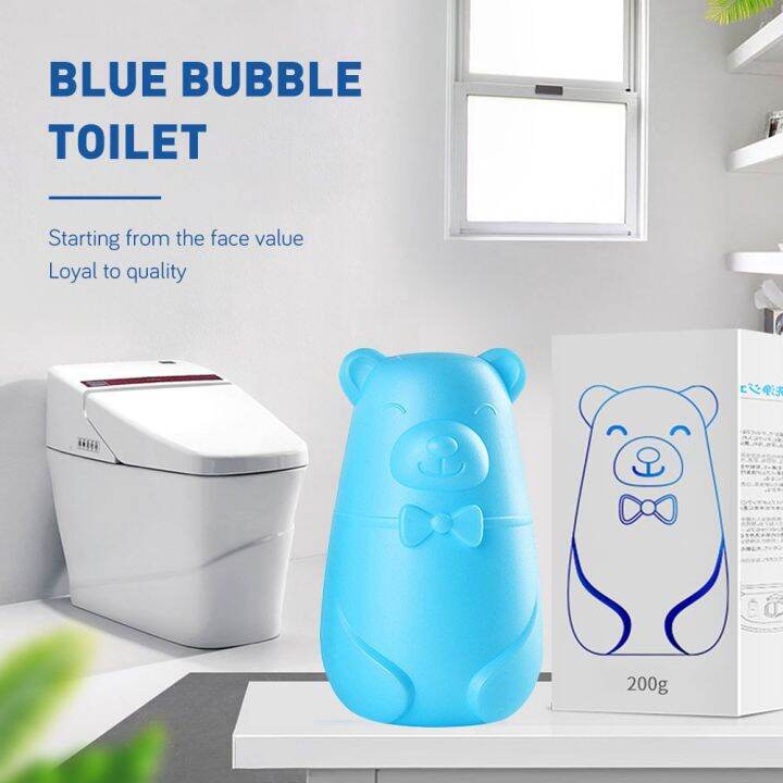 1Pcs Toilet cleaner cute bear blue foam toilet cleaner deodorant toilet ...