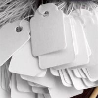 500pcs White Tags With Strings Jewelry String Cord Price Tags Custom Printing Blank Label Display Accessories Jewellery Store