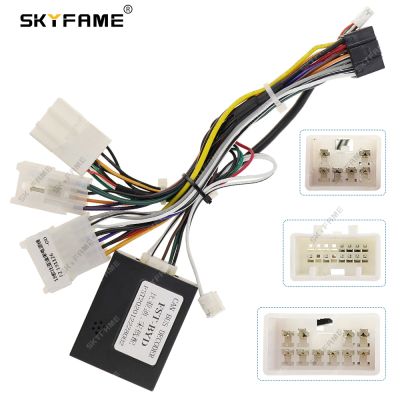 SKYFAME 16Pin Car Wiring Harness Adapter With Canbus Box Decoder For BYD Song 2016-2018 Android Radio Power Cable