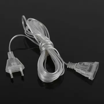 Transparent Standard Power Extension Cord Wire 3/5M EU US Cable LED String  Light