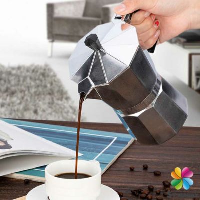 หม้อต้มกาแฟแบบแรงดัน หม้ออลูมิเนียมเอสเพรสโซ่ กาต้มกาแฟสด Aluminum espresso pot
