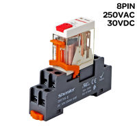 8 Pin Relay Coil ทั่วไป DPDT Micro Mini รีเลย์แม่เหล็กไฟฟ้าสวิทช์ DC12V 24V 48V 110V AC24V 110V 230V