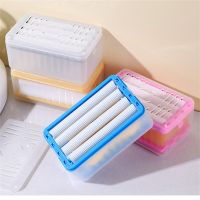 Hands Free Foaming Soap Dish Multifunctional Soap Dish Household Hands Free Foaming Draining Storage Box Soap Box Cleaning Tool Soap Dishes