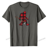 Funny Lumberjack Bigfoot Shirt, Flannel Pattern Gift Oversized Party Tshirts Cotton Tops Shirts For Men Design