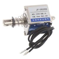 แม่เหล็กไฟฟ้าโซลินอยด์กรอบเปิดชนิดดึงออก JF-0826B 12V/2A 10มม. 20N