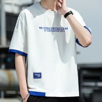 Male popular logo summer with short sleeves loose clothing mens fashion half sleeve shirt ice silk t-shirts mens wear; blouse render unlined upper garmen --ntx230801♙✤