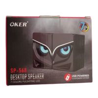 ลำโพง Oker SP-568 Desktop Speaker USB ลำโพงคอม ตั้งโต๊ะ คอมพิวเตอร์ 7 LED Colors ต่อ มือถือ