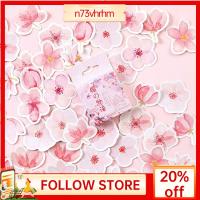 N73VHRHM 225PCS พีวีซีมีกาวในตัว สติกเกอร์ติดผนัง สีชมพูอมชมพู สติกเกอร์ดอกเชอร์รี่ สติกเกอร์ดอกไม้ขนาดเล็ก สติกเกอร์สมุดติดรูป การทำบัตร