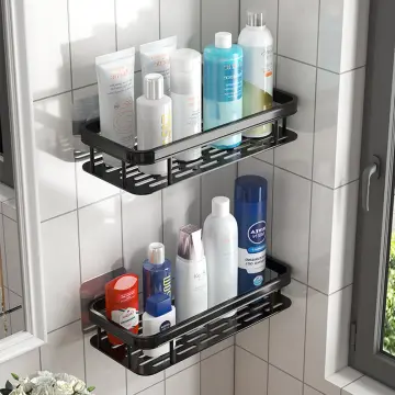 2PCS Shower Caddy Adhesive Shower Shelf for Bathroom Adhesive Kitchen  Storage Rustproof Storage Rack for Bathroom Wall Organizer