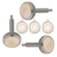 [HOT] Yibuy Nickel Plated Euphonium Valve Finger Buttons and Valve Guides Pack of 3