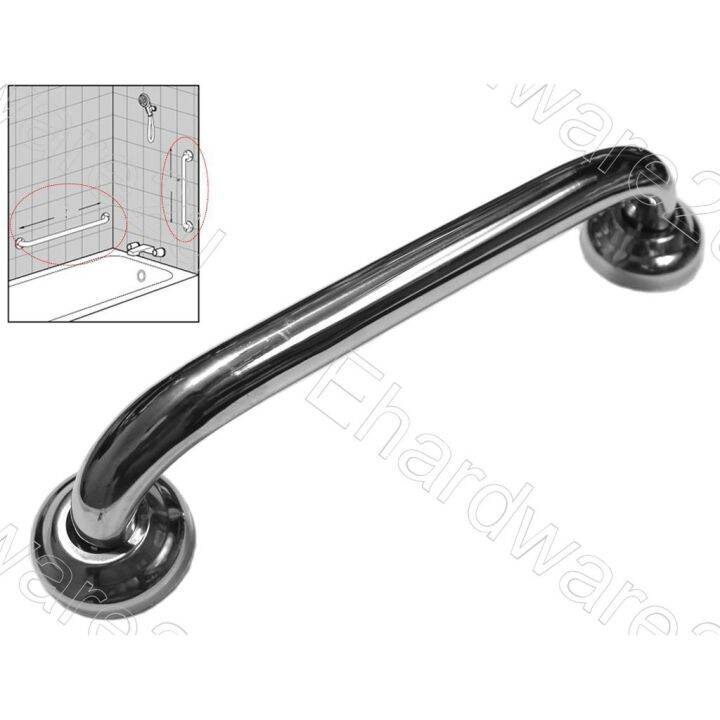 Stainless Steel Grab Bar Handrail 300mm (FS0050) Lazada