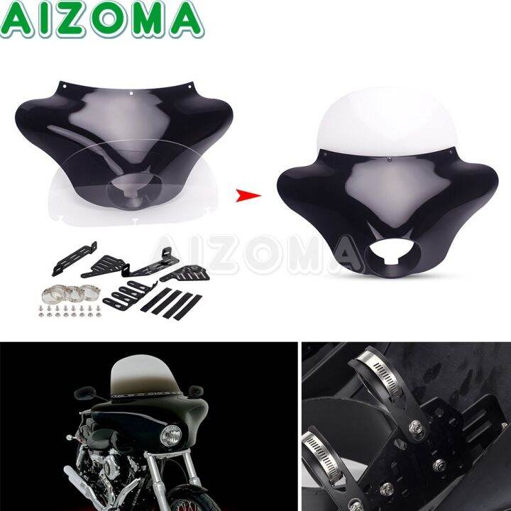 Batwing Fairing Headlight Cover Cowl For Harley Street Bob Dyna Low