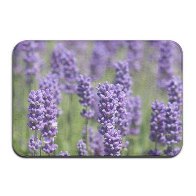 ♂❍▼ 1Pcs Lavender print mat kitchen mats for floor doormat welcome mat Entrance door mat bath mat Entrance door mat customized mat