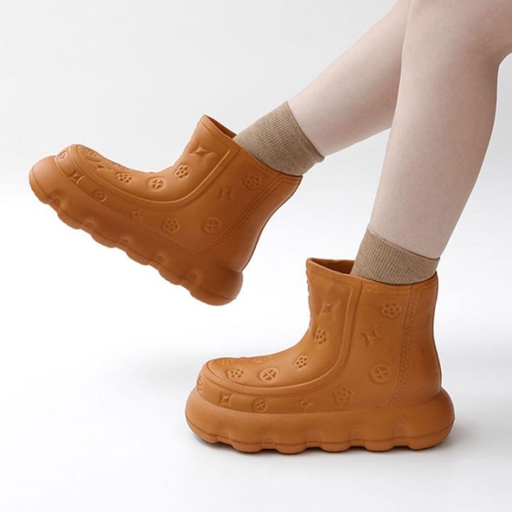 renben-รองเท้ากันฝน-eva-รองเท้าสวมด้านนอกใหม่แพลตฟอร์มหนากันลื่นด้านในเพิ่มความสูงรองเท้าบูท-martin-กันน้ำและทนต่อการสึกหรอ-v725