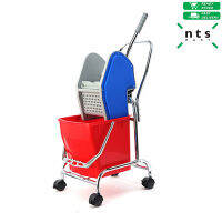 NTS Down-Press Wringer Trolley (Single Bucket)  ถังน้ำรถเข็นสำหรับถูพื้น ความจุ 25 ลิตร รุ่น MT-30L