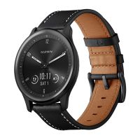 20mm 22mm pasek z prawdziwej skóry dla Garmin Venu 2 Plus inteligentna bransoletka do zegarka dla Garmin Vivoactive 3 4 / Vivomove Sport opaska