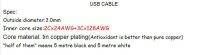 (ร้อน) 10เมตร3A PD ค่าใช้จ่ายได้อย่างรวดเร็ว5Pin ลวด OD3.0สายเคเบิลข้อมูลโฮมเมดซ่อม DIY เชื่อมต่อสำหรับ TYPE-C แอปเปิ้ล DIY