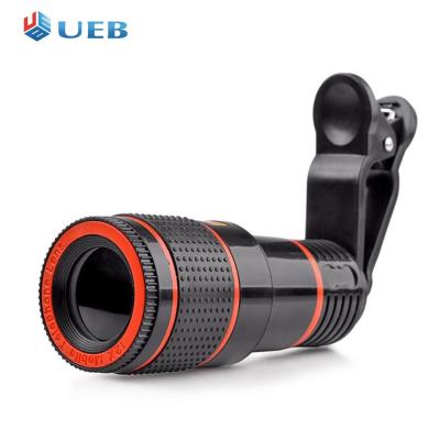 [UEB] Universal12x เลนส์กล้องซูมออปติคอลเลนส์ขยายติดโทรศัพท์พร้อมคลิปสำหรับโทรศัพท์มือถือ