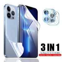 3 in 1 Full Cover Hydrogel Film For Apple iPhone 13 11 12 14 Pro Max Mini Plus Screen Protector XS MAX Camera Glass Accessories Camera Screen Protecto