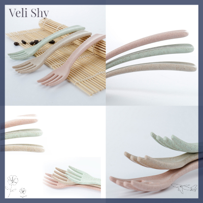 Veli Shy ความปลอดภัยของเด็กส้อมที่ให้อาหารสำหรับเด็กทารกส้อมทานอาหารสิ่งแวดล้อม