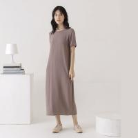 HIJAU Canno - Raven - Basic Plain dress Short Sleeve crinkle Material daily sage Green, dusty pink, Brown