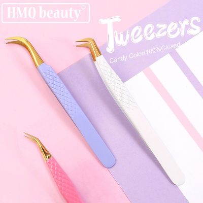 2/3PCS Professional Eyelash Tweezers Bulk For Extension Stainless Steel Individual Curved Strip Lashes Eyebrow Clip Makeup Tools