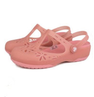 TOP☆Crocs Isabella รองเท้าแตะสีทอง [สีเข้ม]