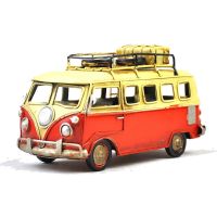 Retro Mini Bus Model Creative Gift Ornaments Coffee Shop Bar Decoration Crafts Living Room Study Gift Collection