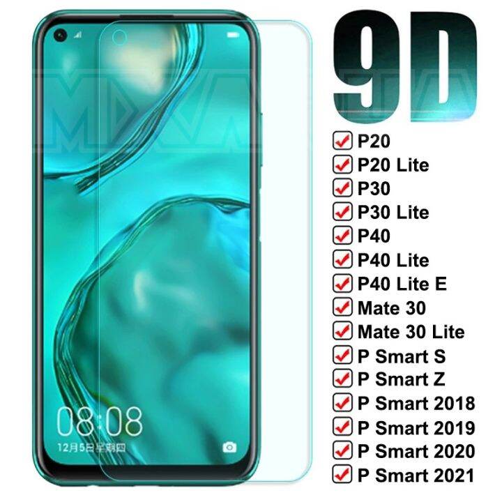 ฟิล์มแก้วป้องกัน9d-สำหรับ-huawei-mate-30-p30-p40ไลท์อีปกป้องหน้าจอ-p20โปร-p10พีสมาร์ท-z-เอส2021เทมเปอร์